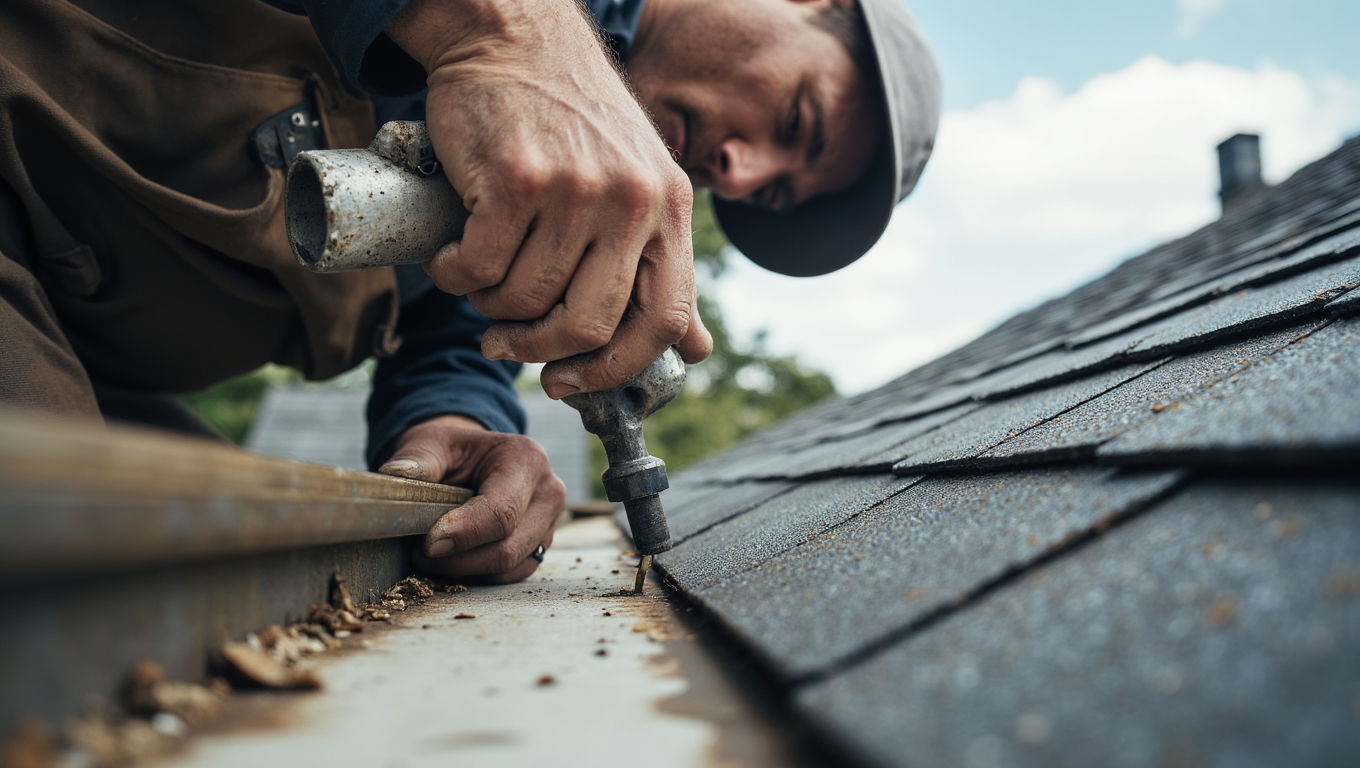 Roof flashing repair around chimney and vents