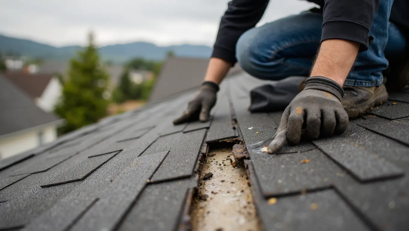 Emergency roof leak repair process