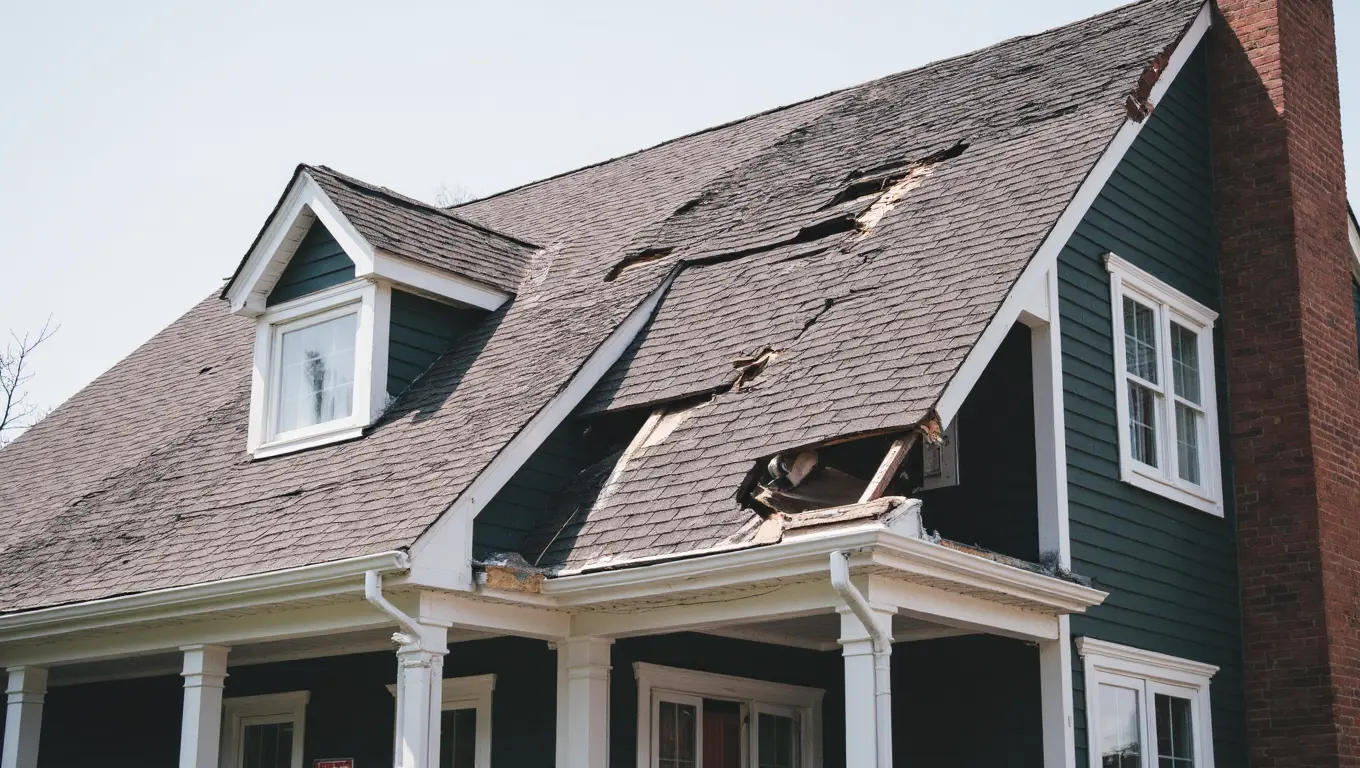 Completed roof repair result on residential home